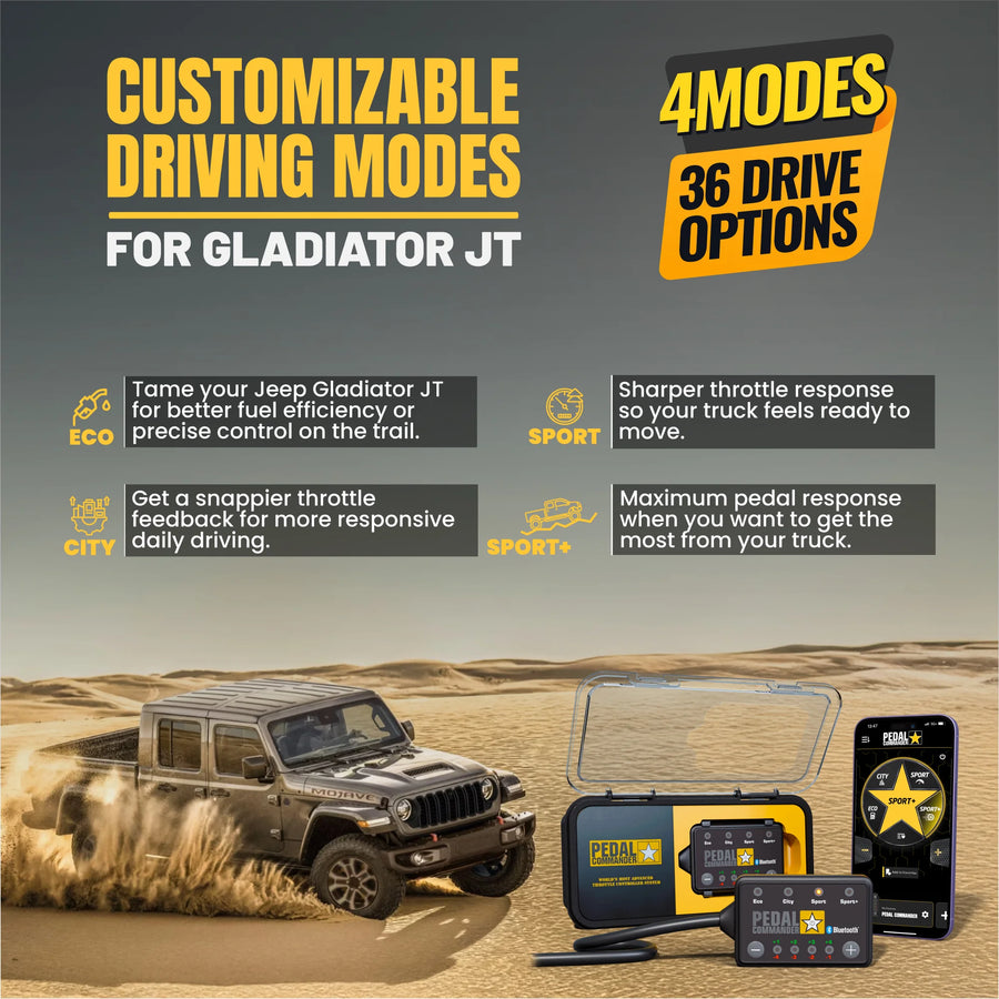 Jeep Gladiator JT (2020+) (3.6L Pentastar V6 - 2.0L GME T4 - 2.0L GME T4 EVO - 3.0L EcoDiesel V6)