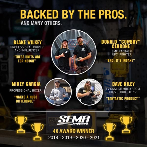 Merchant Pedal Commander PC14 won four times SEMA in 2018, 2019, 2020 and 2021; lots of pros are supporting the product also